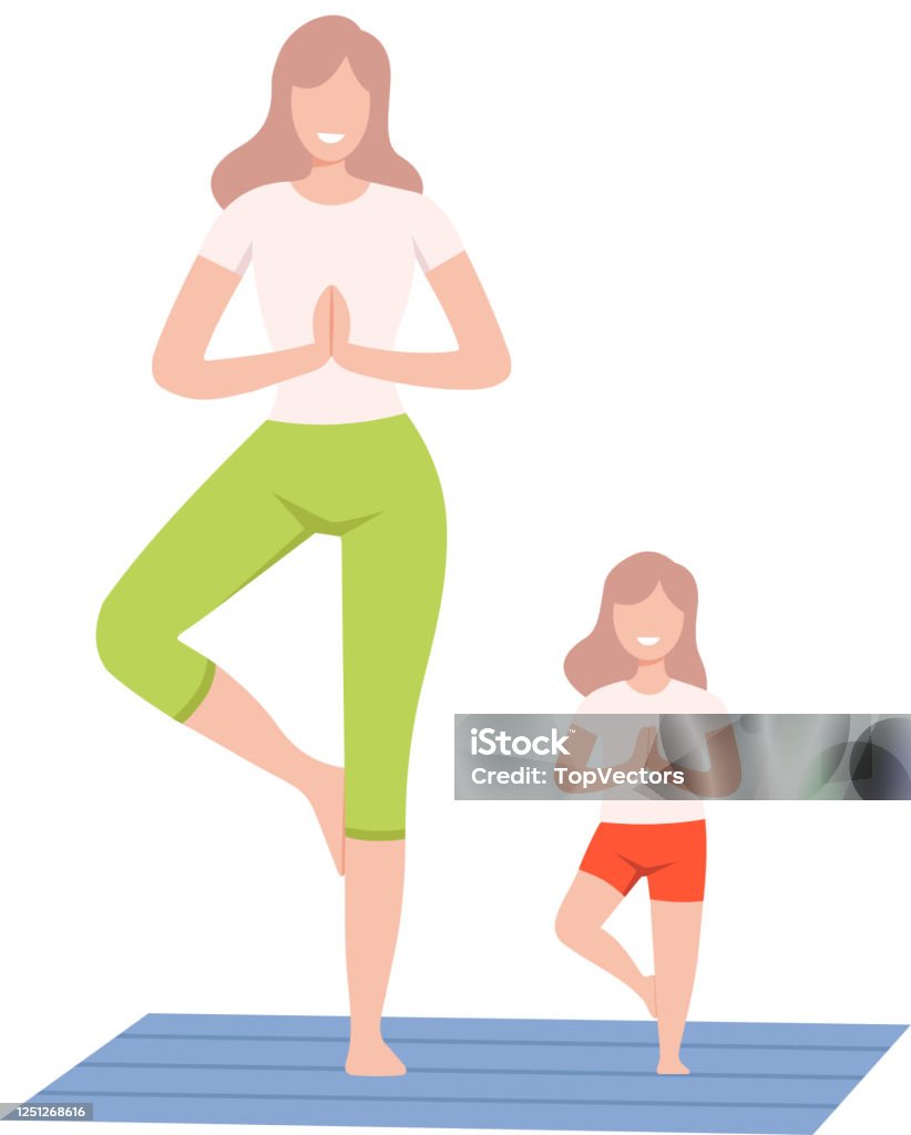 Mẹ Và Con Gái Tập Yoga Mẹ Và Con Chơi Thể Thao Cùng Nhau Hình Minh ...
