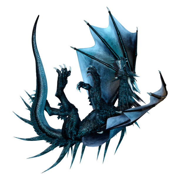 istock 3D illustration fantasy dragon on white 1251274113
