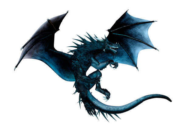 istock 3D illustration fantasy dragon on white 1251274125