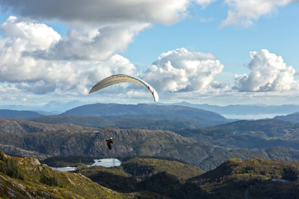 Paragliding from Mount Floyen, Bergen-Norway