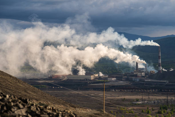 istock Chemical factory with smoke stack 1251277561