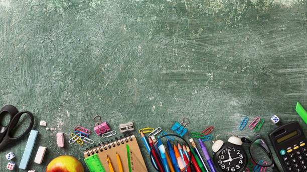 istock Education background back to school concept on green chalk board with copy space. 1251282493