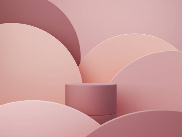 istock Minimal scene with podium and abstract background. Geometric shapes. 1251285425