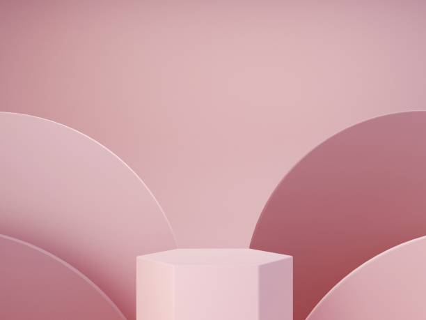 istock Minimal scene with podium and abstract background. Geometric shapes. 1251285426