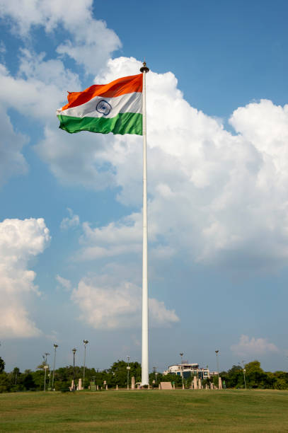 istock Indian National Flag at Central Park, Jaipur 1251289547