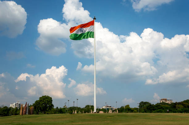 istock Indian National Flag at Central Park, Jaipur 1251289660