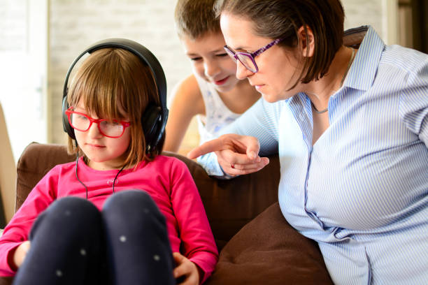 istock Game addiction Problems kids with smartphones and tablets 1251290242