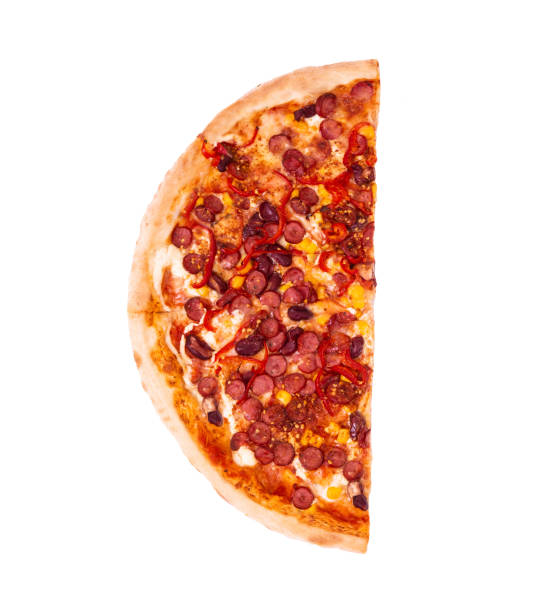 istock Half of pizza Mexico, isolate top view 1251293599