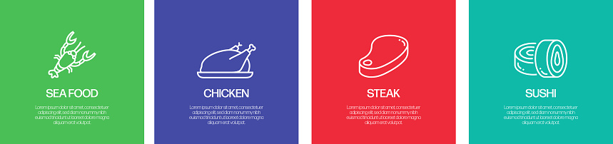 Restaurant, Food and Drink Related Process Infographic Template. Process Timeline Chart. Workflow Layout with Linear Icons