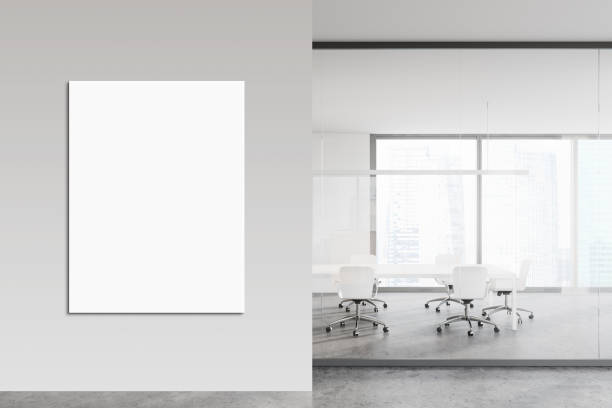 istock White conference room with vertical poster 1251303904