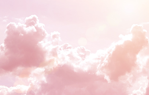 Rainbow Clouds. Background. sun and cloud background with a pastel colored.