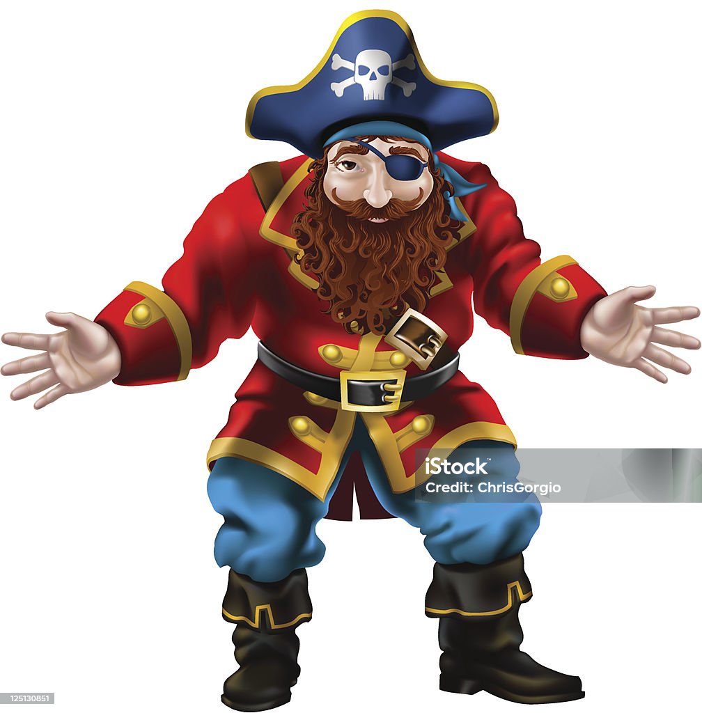 Pirata, o jolly marinheiro - Vetor de Aberto royalty-free