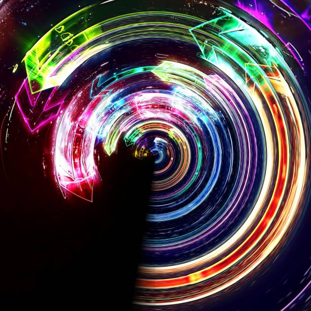 istock Countless colorful arrows that spiral 1251308537