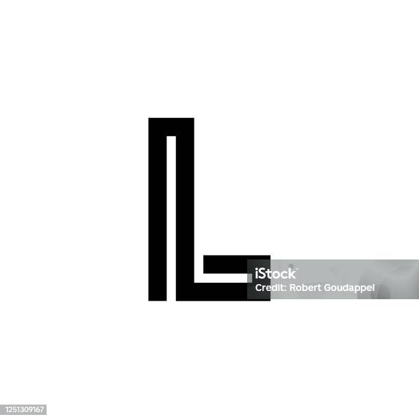 Ein Dicker Linienbuchstabe Logotyp L Stock Vektor Art und mehr Bilder ...