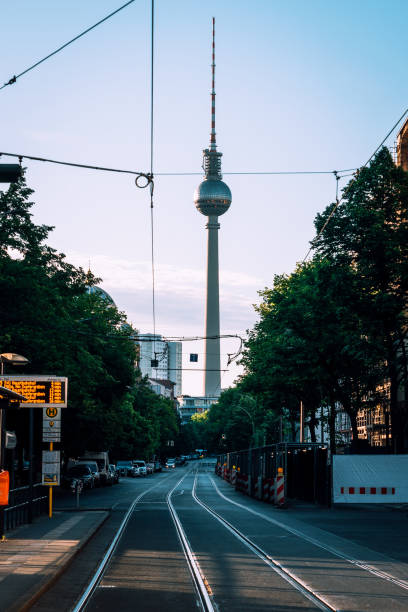 istock Berlin City view with TV-Tower under blue sky and clouds 1251312154
