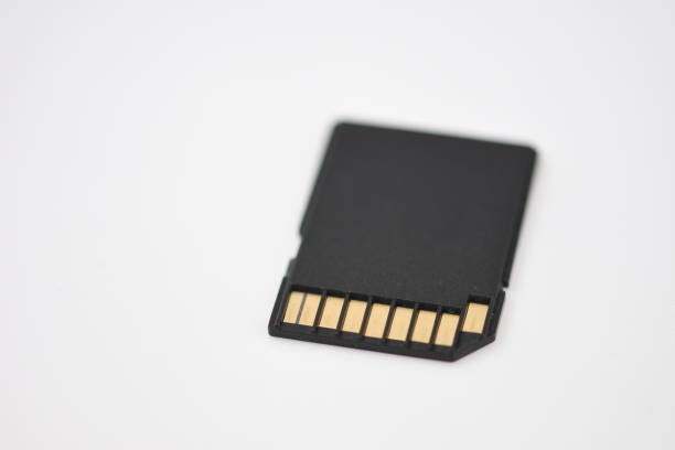 istock Black microSD memory card and SD card adapter isolated on white 1251313066