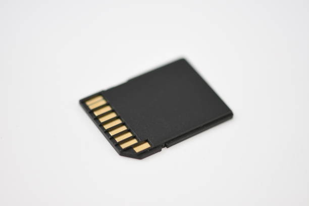 istock Black microSD memory card and SD card adapter isolated on white 1251313185