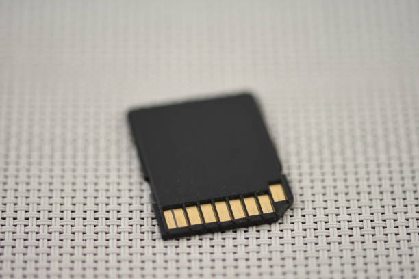 istock Black microSD memory card and SD card adapter isolated on white 1251313577