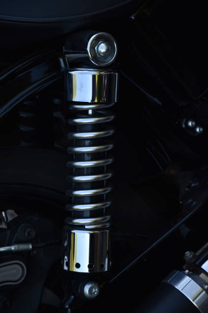 istock Motorbike, chromed motorcycle  part,chrome arched 1251314295