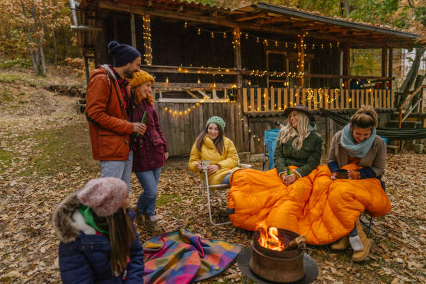 istock Friends enjoying in the woods 1251317740