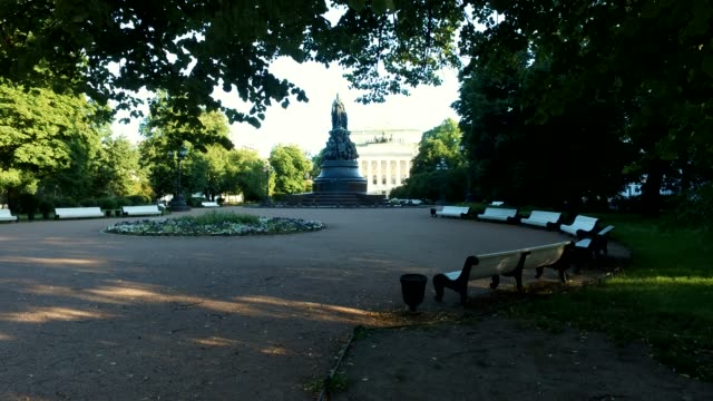 Monument to Catherine II. Alexandrinsky Theater and park