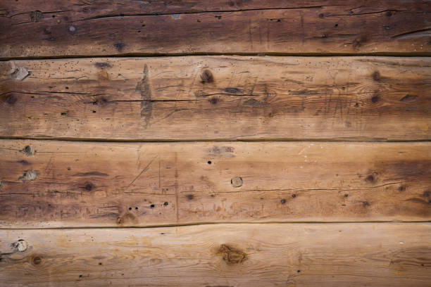 Natural rustic brown barn wood wall. Wall texture background pattern. stock photo