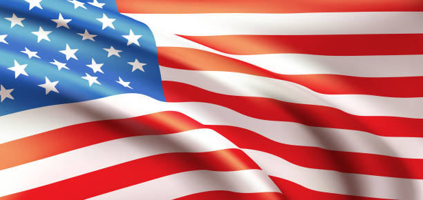 istock Background waving in the wind American flag. Background for patriotic national design. Vector illustration 1251321512