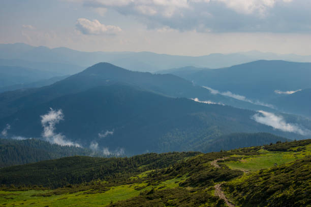 istock Mountain hills, Carpathian mountains landscape in summer 1251321827