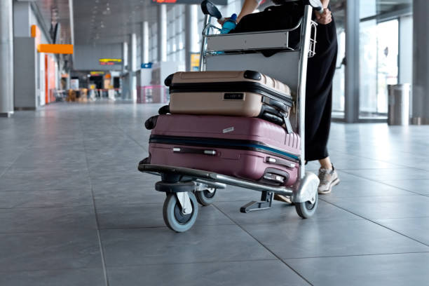 istock Passenger at the airport with luggage 1251321901