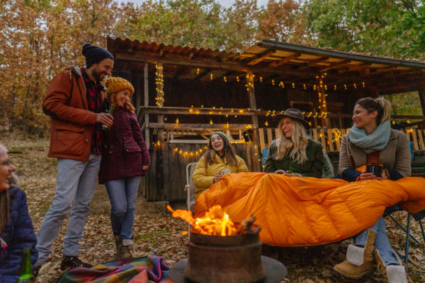 istock Friends enjoying in the woods 1251323460