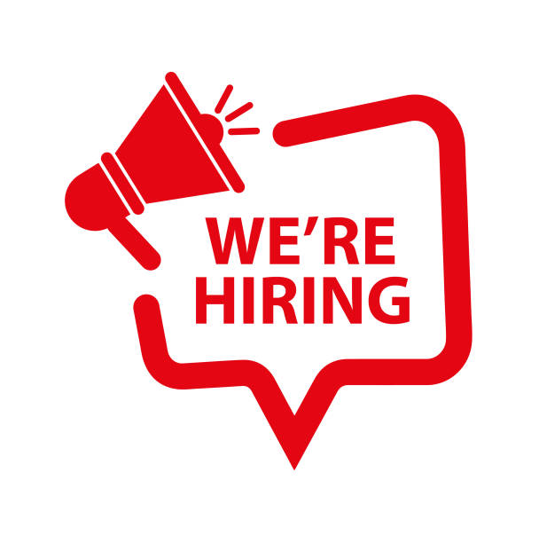 we are hiring sign on white background we are hiring sign on white background help wanted sign stock illustrations