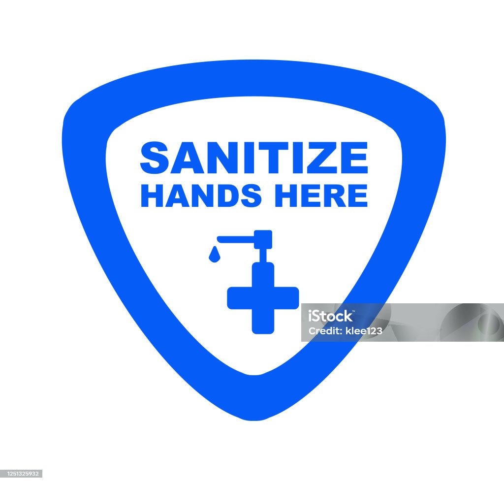 Hand Santize Sign Sanitize Hand Here Sign Vector Stock Illustration - Download Image Now ...