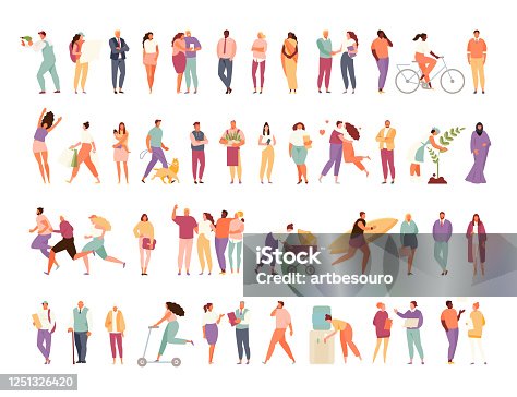 istock People group different activity vector 1251326420