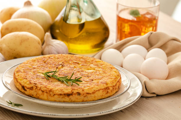 istock Spanish omelette with potatoes and onion, typical Spanish cuisine. 1251329895