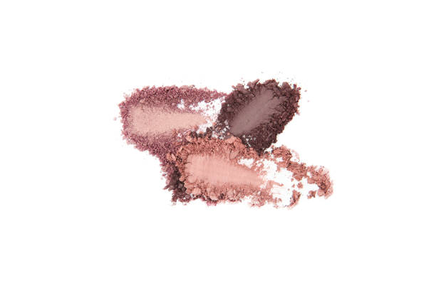 istock eye shadow on a white background. Smears from the eyes. beautiful eye shadow. minimalism. Fashionable colors of eye shadows. 1251331310