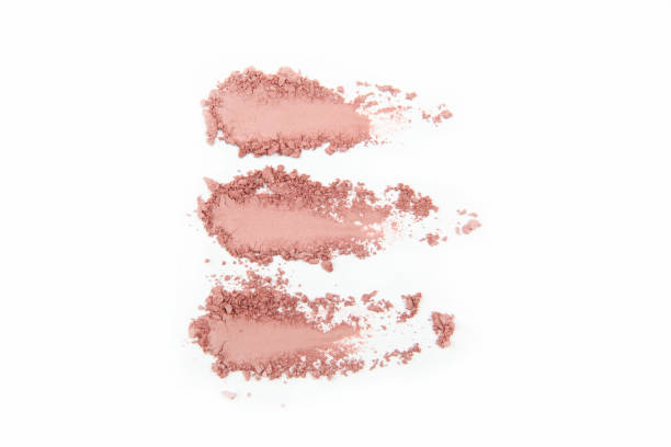 istock eye shadow on a white background. Smears from the eyes. beautiful eye shadow. minimalism. Fashionable colors of eye shadows. 1251331394