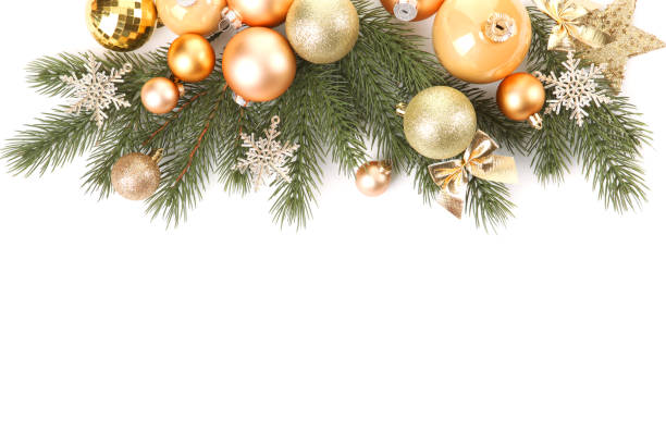istock Christmas decorations isolated on white 1251331605