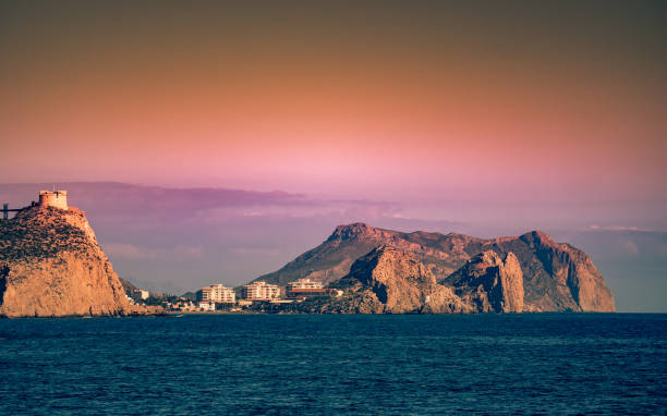 istock Coastline with castle on cliff, Aguilas, Spain 1251333664