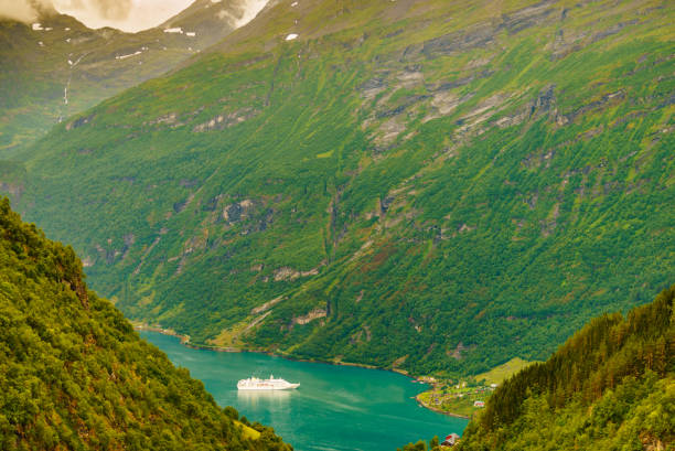 istock Fjord Geirangerfjord with cruise ship, Norway. 1251333996