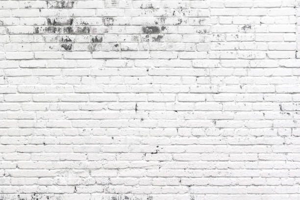 istock White Wall Background. Old Grungy Brick Wall Horizontal Texture 1251335341