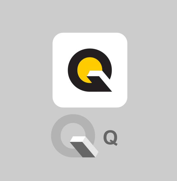 Letter Q related to the book. Logo. Vector. Letter Q related to the book. Logo. Vector. letter q stock illustrations
