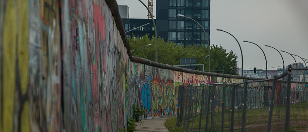 A picture of the East Side Gallery wall section, in Berlin.