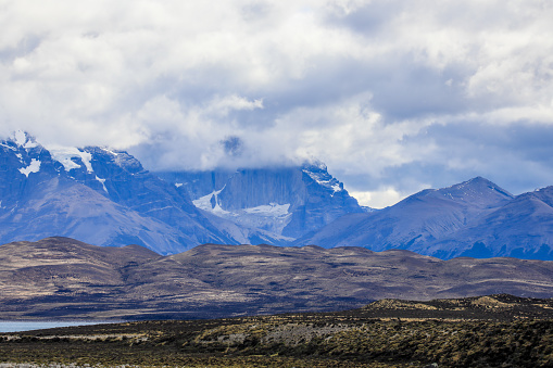 Amazing View to the Mountains in Torres Del Paine National Park, Patagonia, Chile