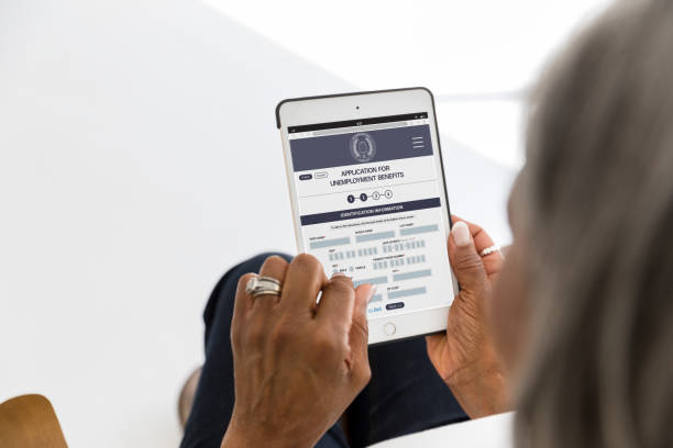 istock Unrecognizable woman files for unemployment benefits 1251341448