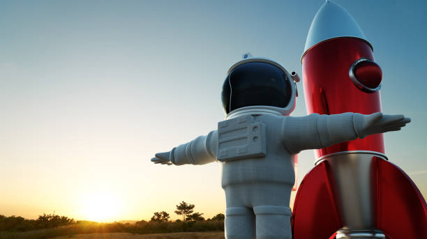 istock Astronaut and his spaceship 1251342777