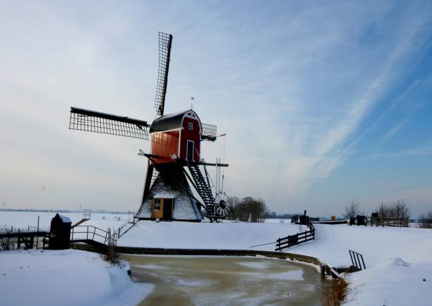 istock Dutch windmill in the winter 1251344578