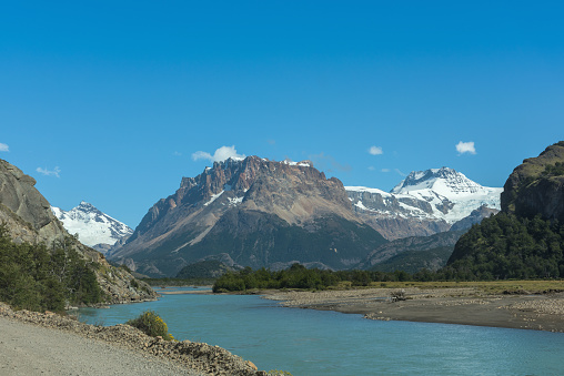 the las vueltas river near el chalten, patagonia, argentina