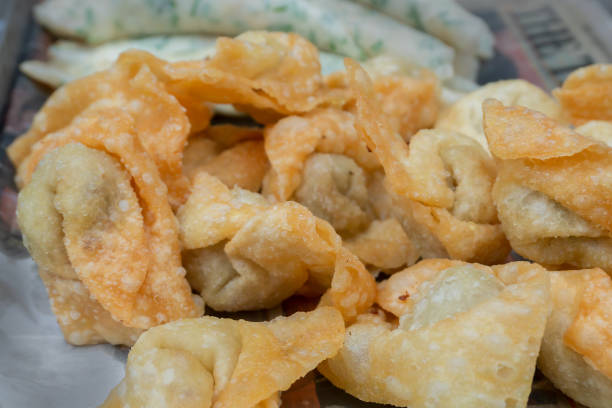 istock Deep fried pork momo, Chinese food. 1251350403