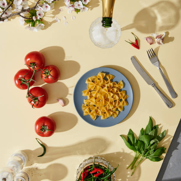istock ingredients to make pasta at home and drink serving 1251350487