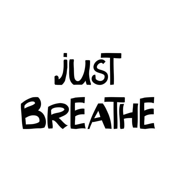 istock Just breathe. Motivation quote. Cute hand drawn lettering in modern scandinavian style. Isolated on white background. Vector stock illustration. 1251352609